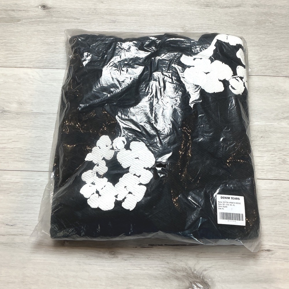 Denim Tears Cotton Wreath Hoodie Black Size XL‎ New With Tags - Picture 2 of 5